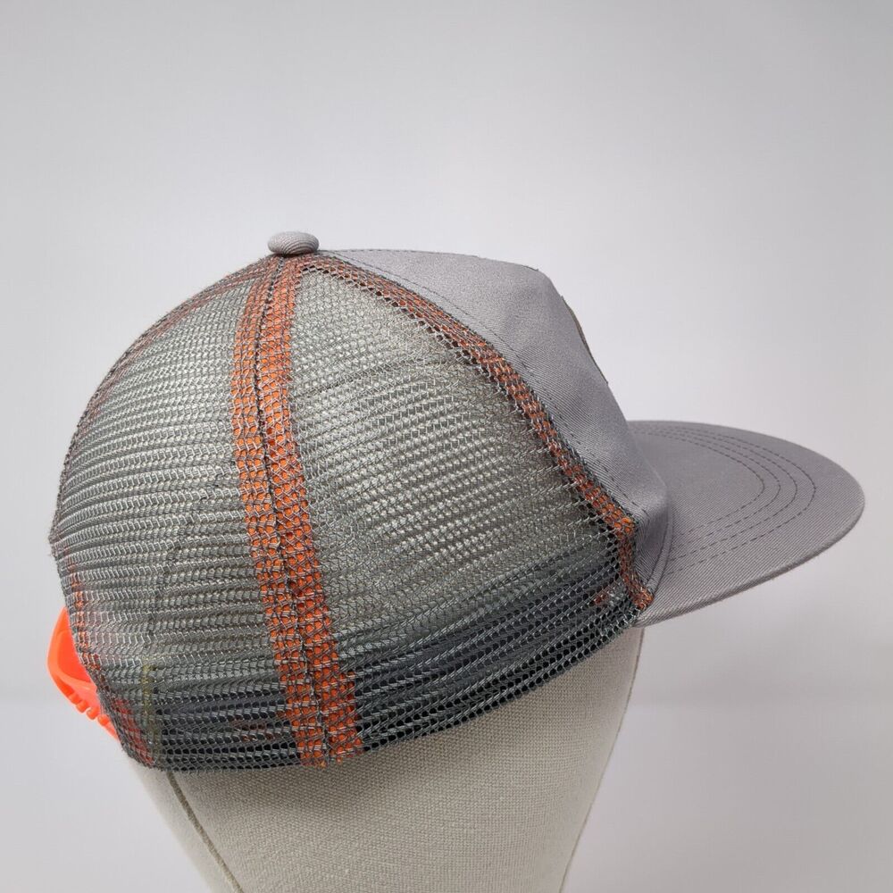 Explore Patch Snapback Mesh Back Trucker Hat Gray… - image 4